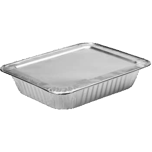2 1/4 Oblong Pan Foil Lid 100/5 Pk (500/cs)